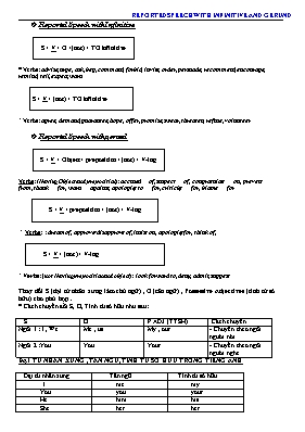Reported speech with infinitive and gerund